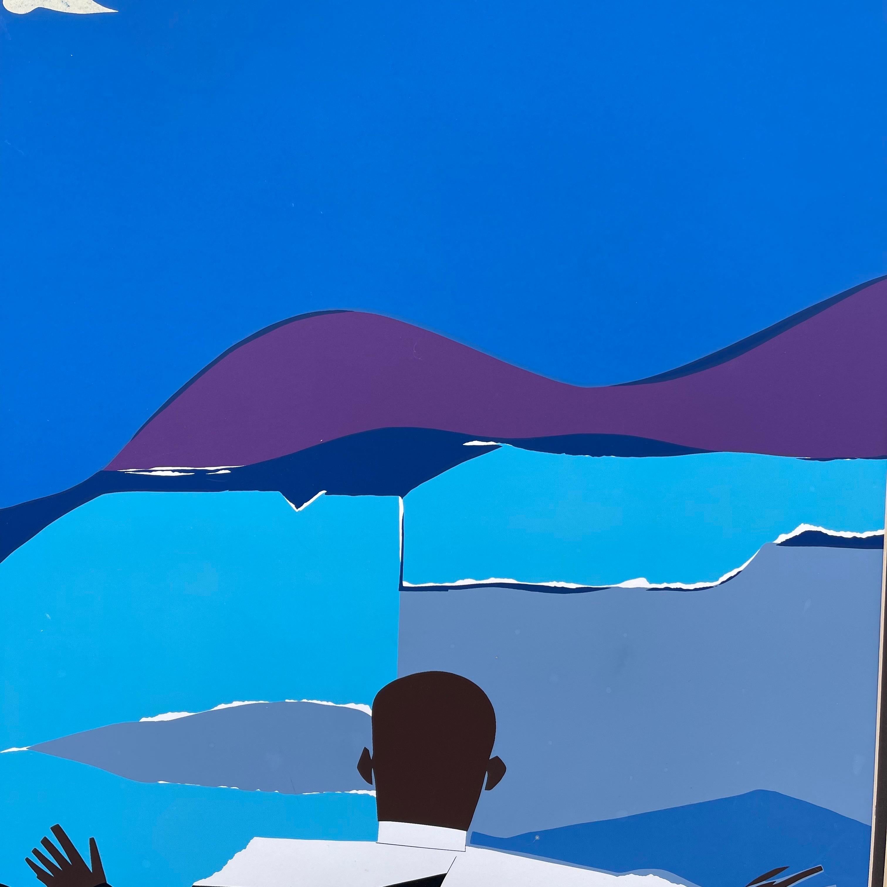 Romare Bearden, 1911-1988, “Martin Luther King, Jr. Mountain Top” Lithograph In Good Condition For Sale In Jensen Beach, FL