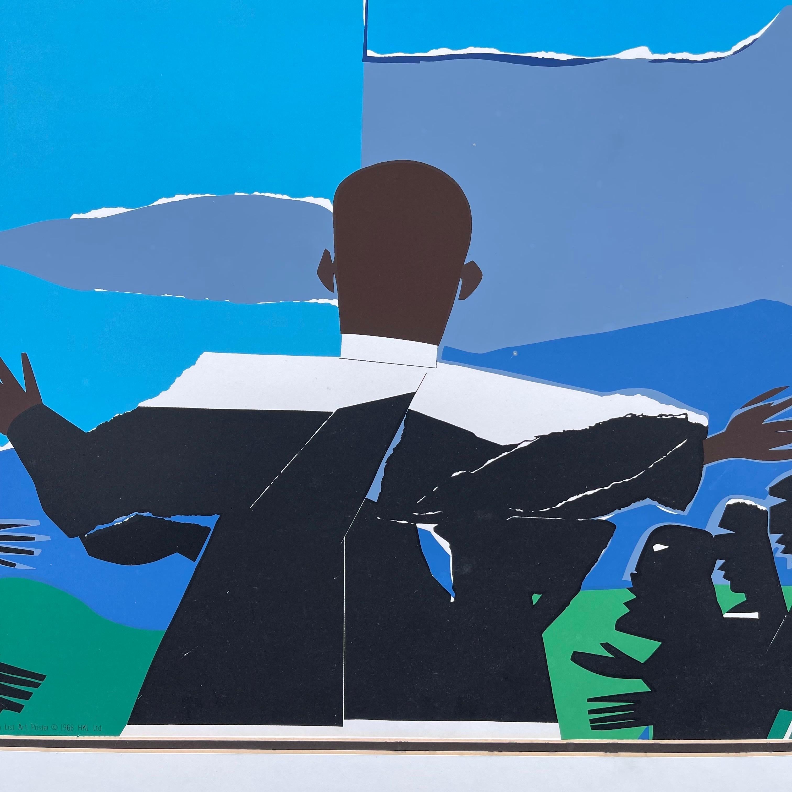 Paper Romare Bearden, 1911-1988, “Martin Luther King, Jr. Mountain Top” Lithograph For Sale