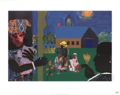 1994 Romare Bearden 'School Bell Time' Multicolor USA Serigraph
