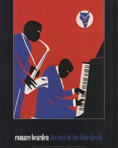 Vintage 1999 Romare Bearden 
The Last of the Blue Devils
 African American USA Offset Li