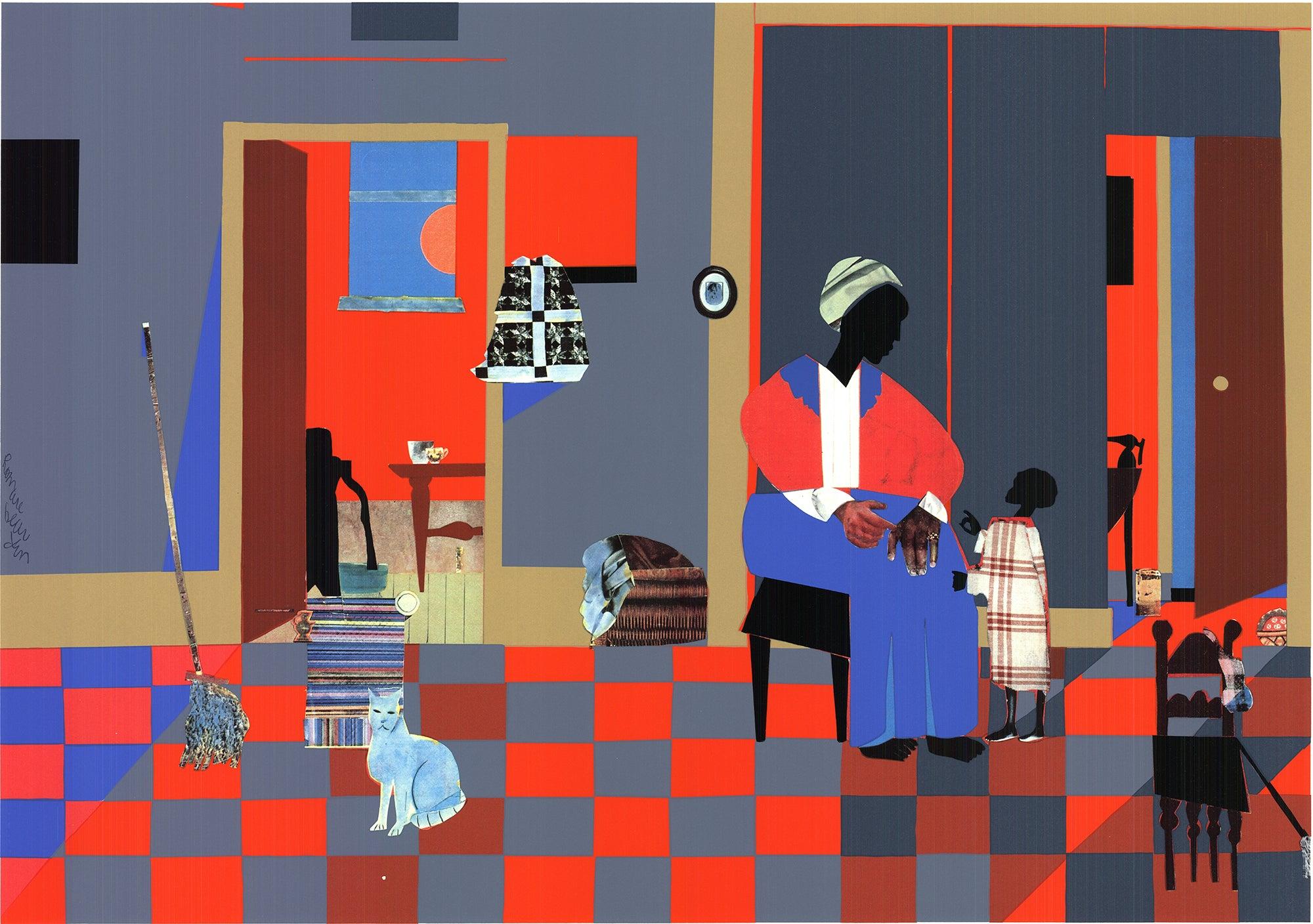 BEARDEN Serigrafía Early Carolina Morning Arte afroamericano - Print Contemporáneo de Romare Bearden