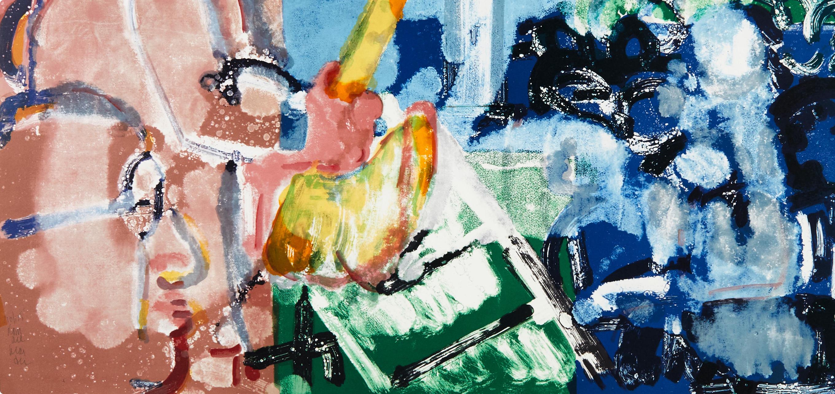 Bopping at the Birdland (Gelburd/Rosenberg 70-77), Jazz Series - Expressionist Print by Romare Bearden