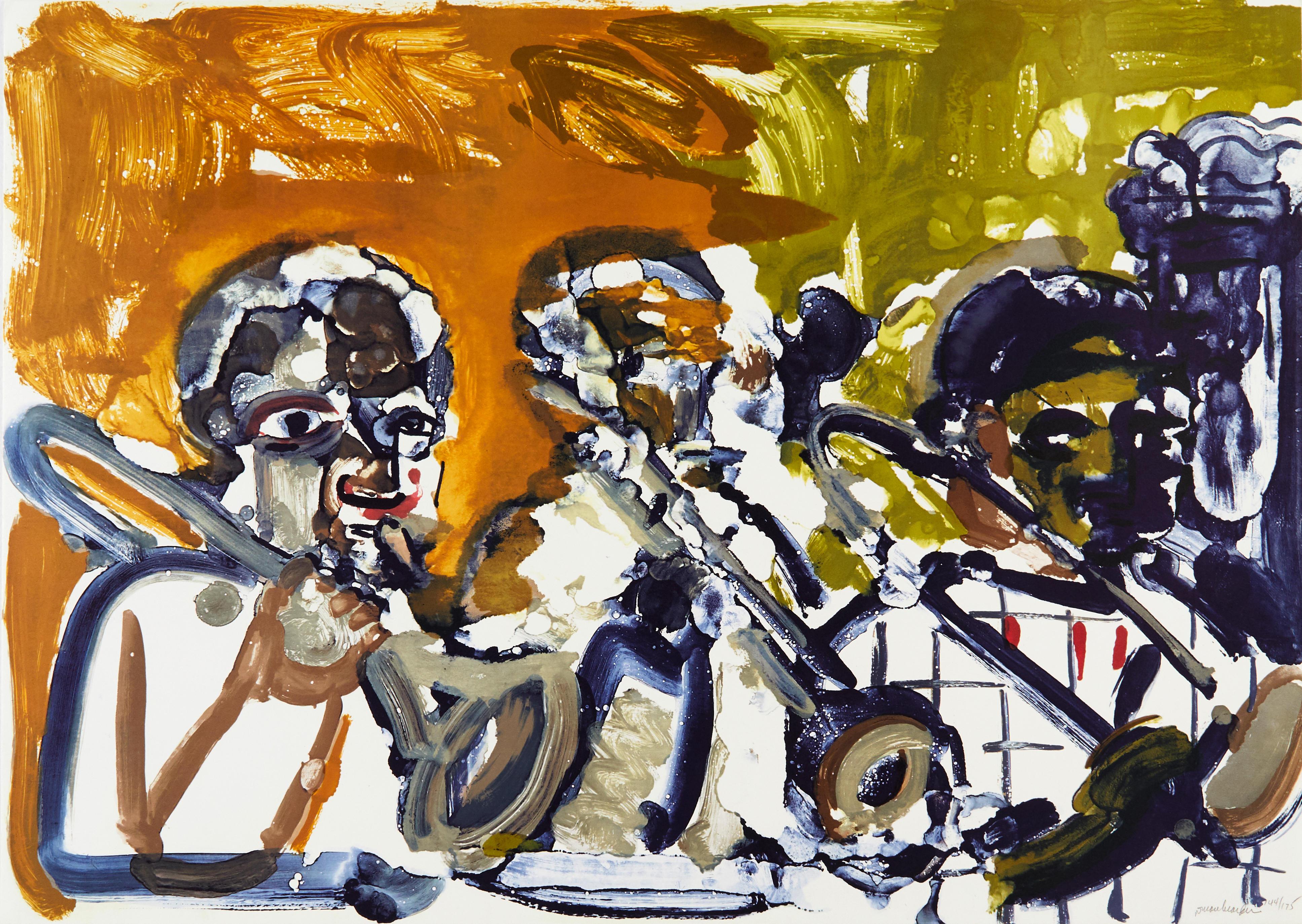 Figurative Print di Romare Bearden - Sezione Ottoni (Gelburd/Rosenberg 70-77), Serie Jazz