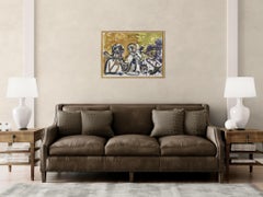 Brass Section Jamming at Minton's 1979 Litografia firmata da Romare Bearden