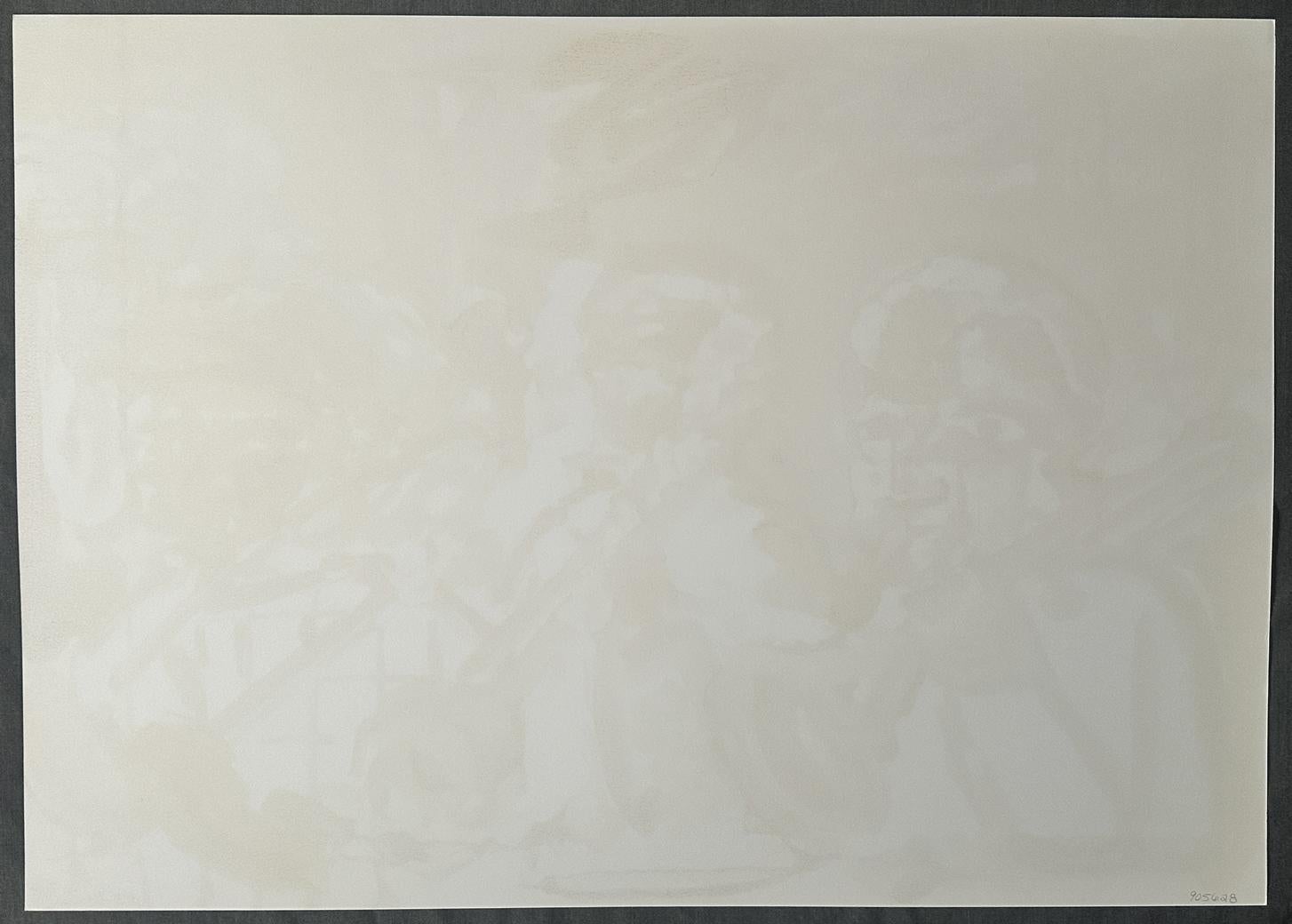 Brass Section Jamming at Minton's 1979 Signed Lithograph by Romare Bearden For Sale 5