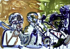 Brass Section (Jamming at Minton's), Romare Bearden