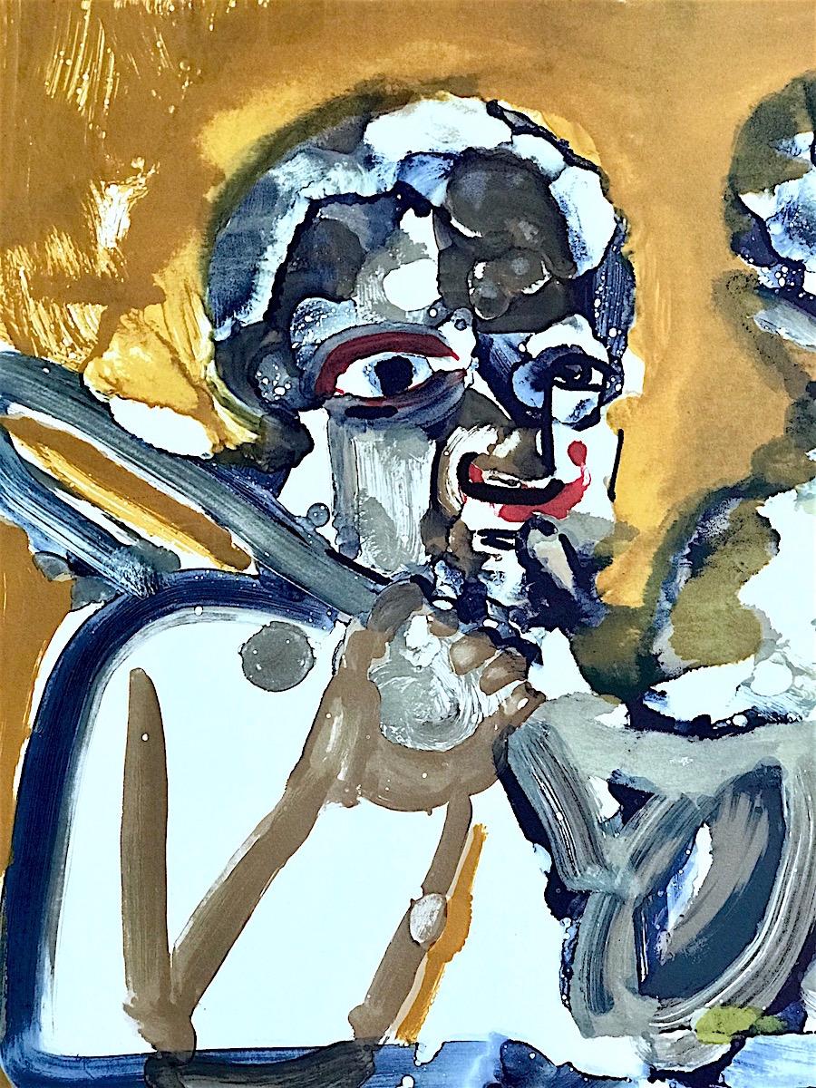 Lithographie signée Brasss SECTION (Jamming at Minton's) - Print de Romare Bearden