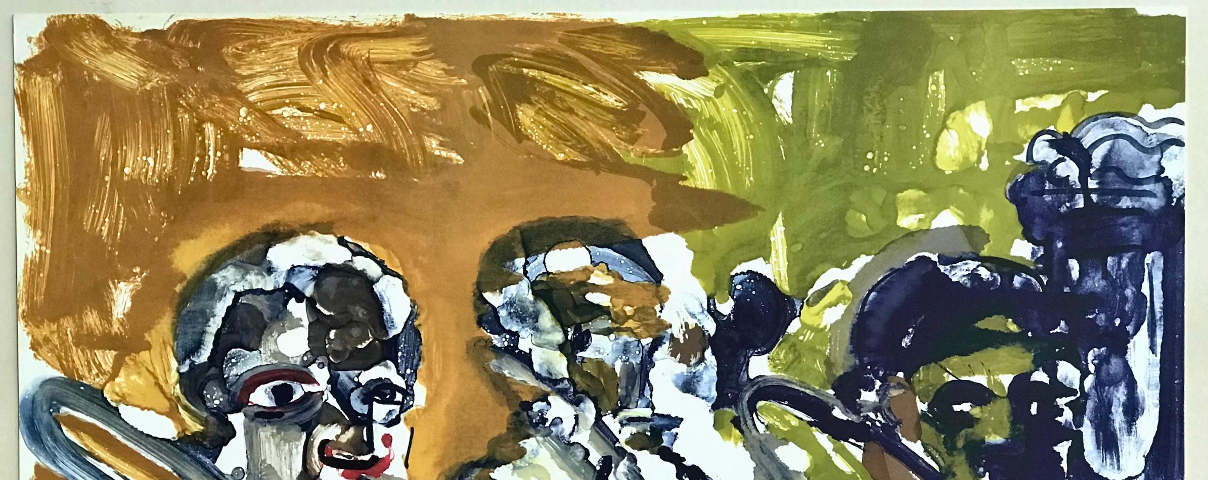 Lithographie signée Brasss SECTION (Jamming at Minton's) en vente 1