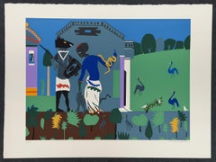 Circe convierte al compañero de Odiseo en un cerdo. Serigrafía de 1978
