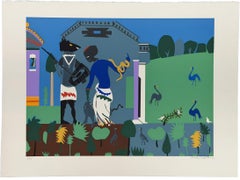 Circe convierte al compañero de Odiseo en un cerdo. Serigrafía de 1978