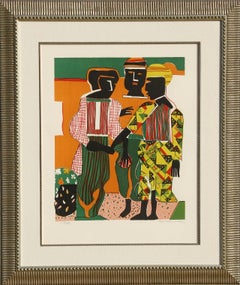 Conjunction, Framed Lithograph by Romare Bearden