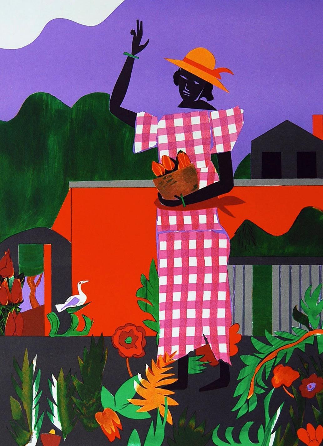 Mädchen im Garten (Gelburd/Rosenberg 62), Romare Bearden