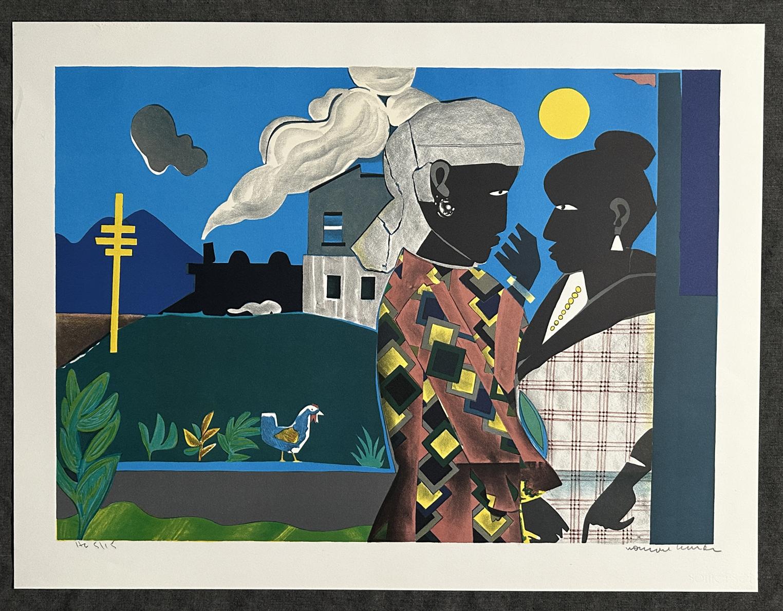 The Conversation  1979 Signed Limited Edition Lithograph For Sale 5