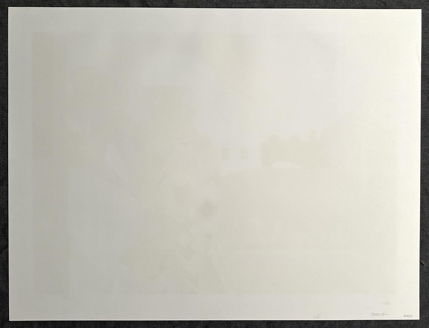 The Conversation  1979 Signed Limited Edition Lithograph For Sale 3