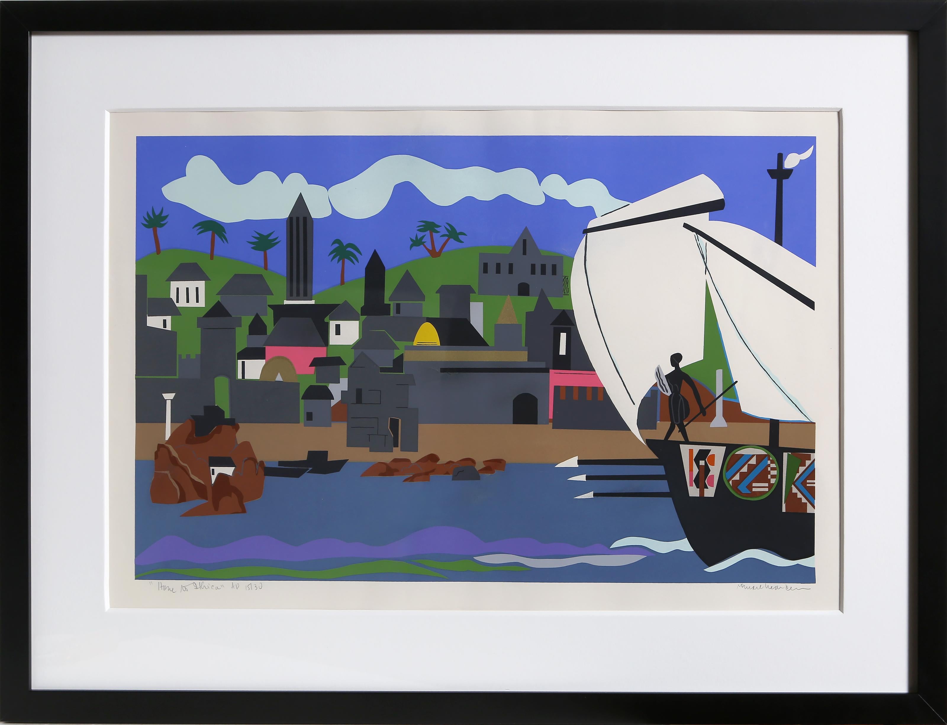 Home to Ithaca from the Odysseys Suite, Modern Screenprint by Romare Bearden