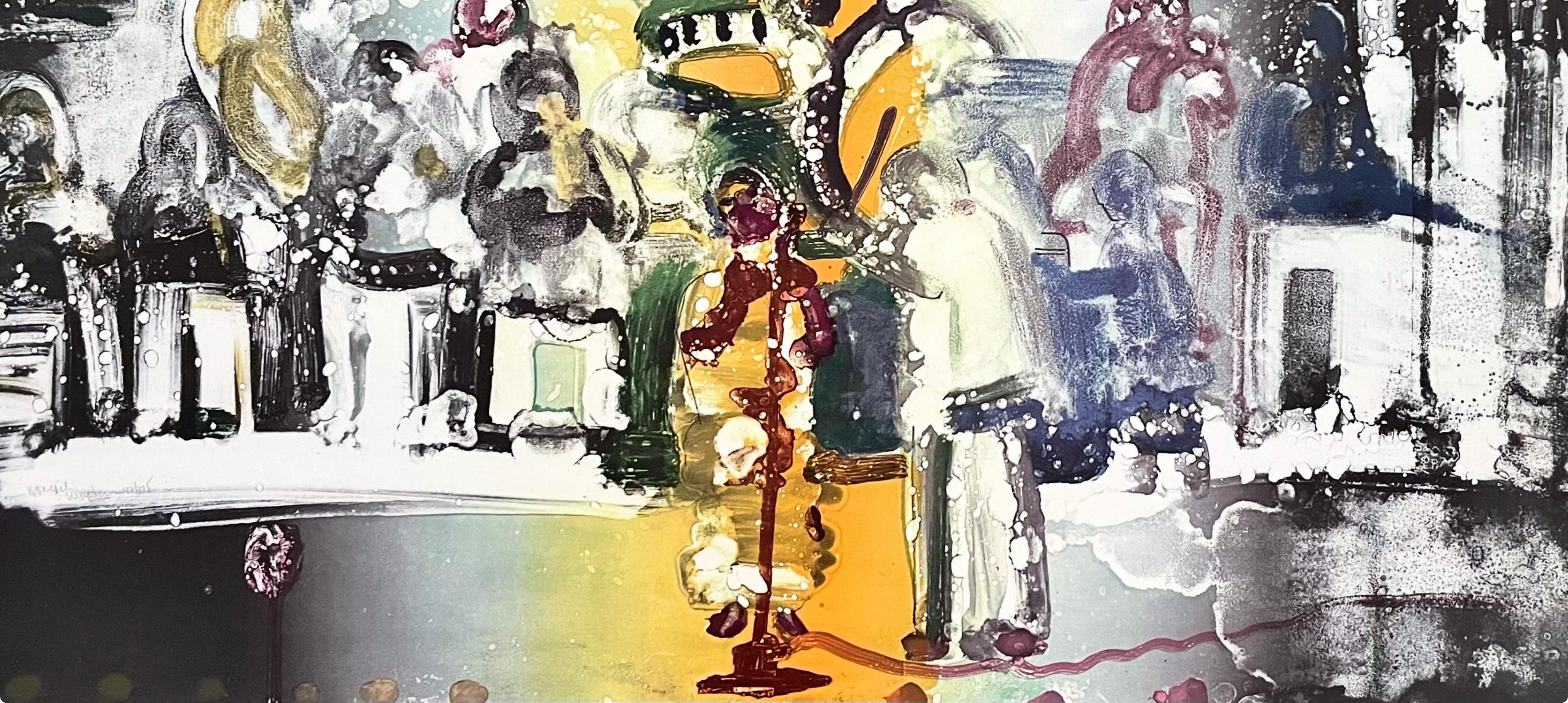 Introduction for a Blues Queen (Gelburd/Rosenberg 70-77), Jazz-Serie (Beige), Landscape Print, von Romare Bearden