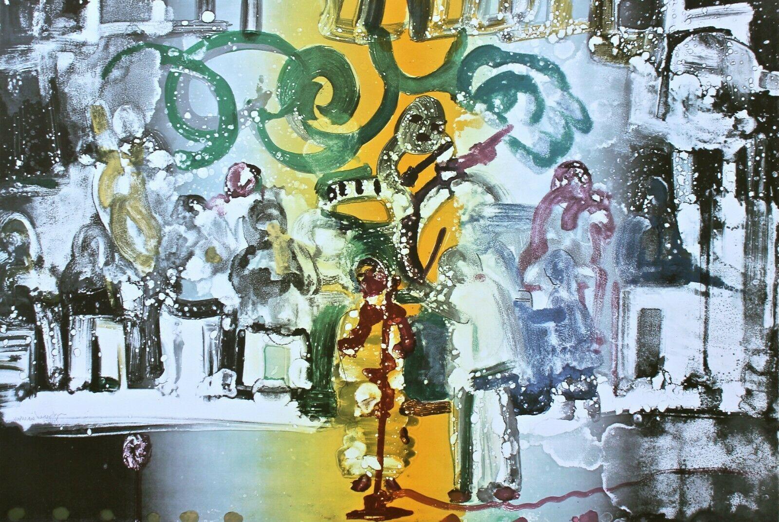 Landscape Print Romare Bearden - Introduction for a Blues Queen (Gelburd/Rosenberg 71), Série de jazz, R. Bearde