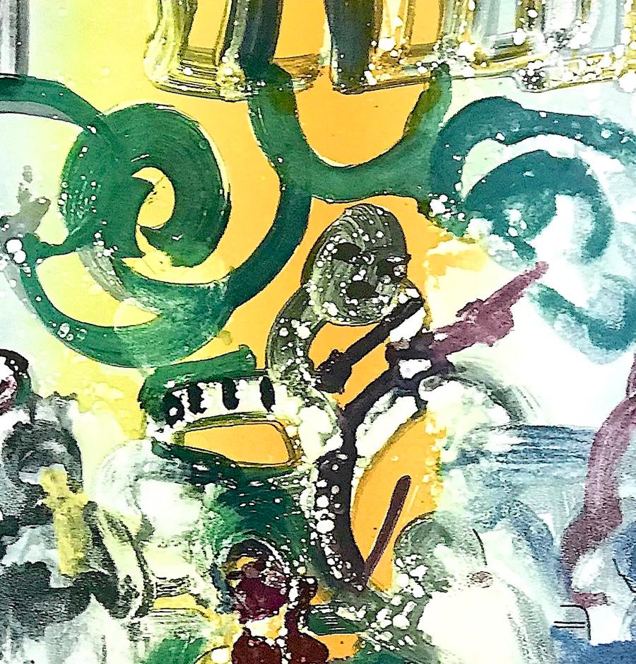 INTRODUCTION FOR A BLUES QUEEN(Uptown At Savoy) Signed Lithograph, Jazz Club - Contemporary Print by Romare Bearden