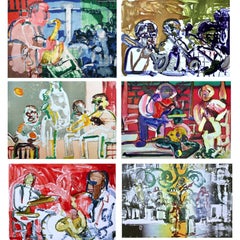 Jazz Series (Music), 6 Limited Edition Lithographs, Romare Bearden