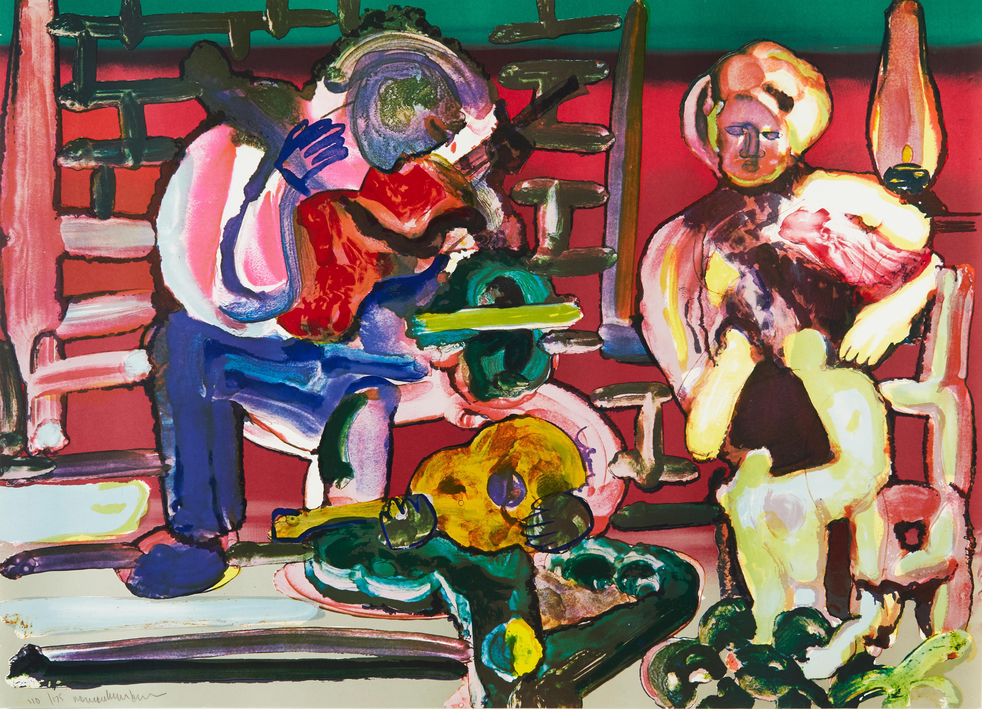 Landscape Print de Romare Bearden - Serenata de Luisiana (Gelburd/Rosenberg 70-77), Serie Jazz