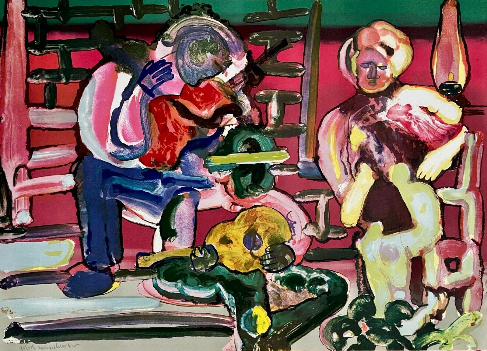Artist: Romare Bearden (1911-1988)
Title: Louisiana Serenade (Gelburd/Rosenberg 77)
Year: 1979
Medium: Lithograph on Arches paper
Edition: 46/175, plus proofs
Size: 24. x 33.75 inches
Condition: Excellent
Inscription: Signed and numbered by the