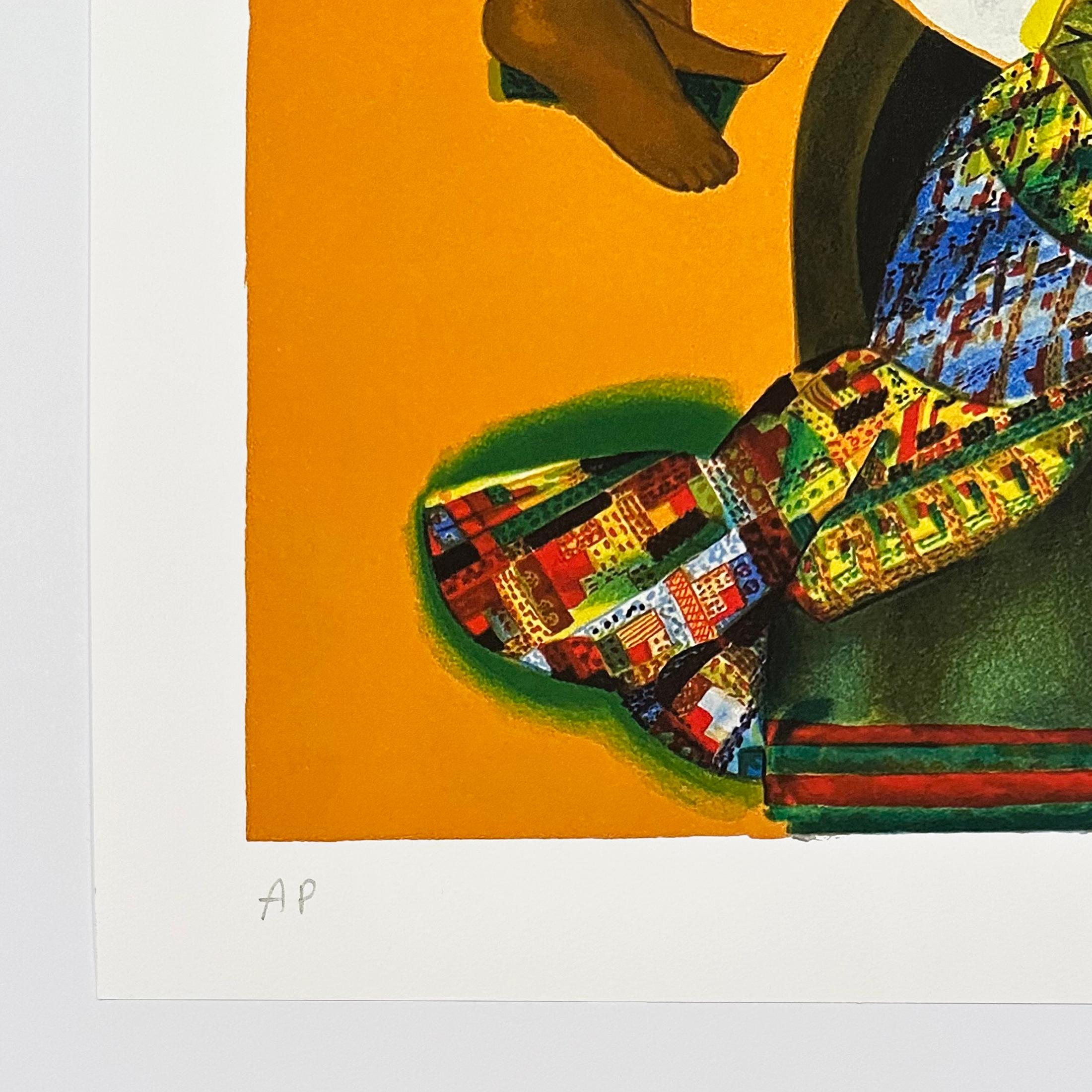 Mecklenburger Herbst (Braun), Figurative Print, von Romare Bearden