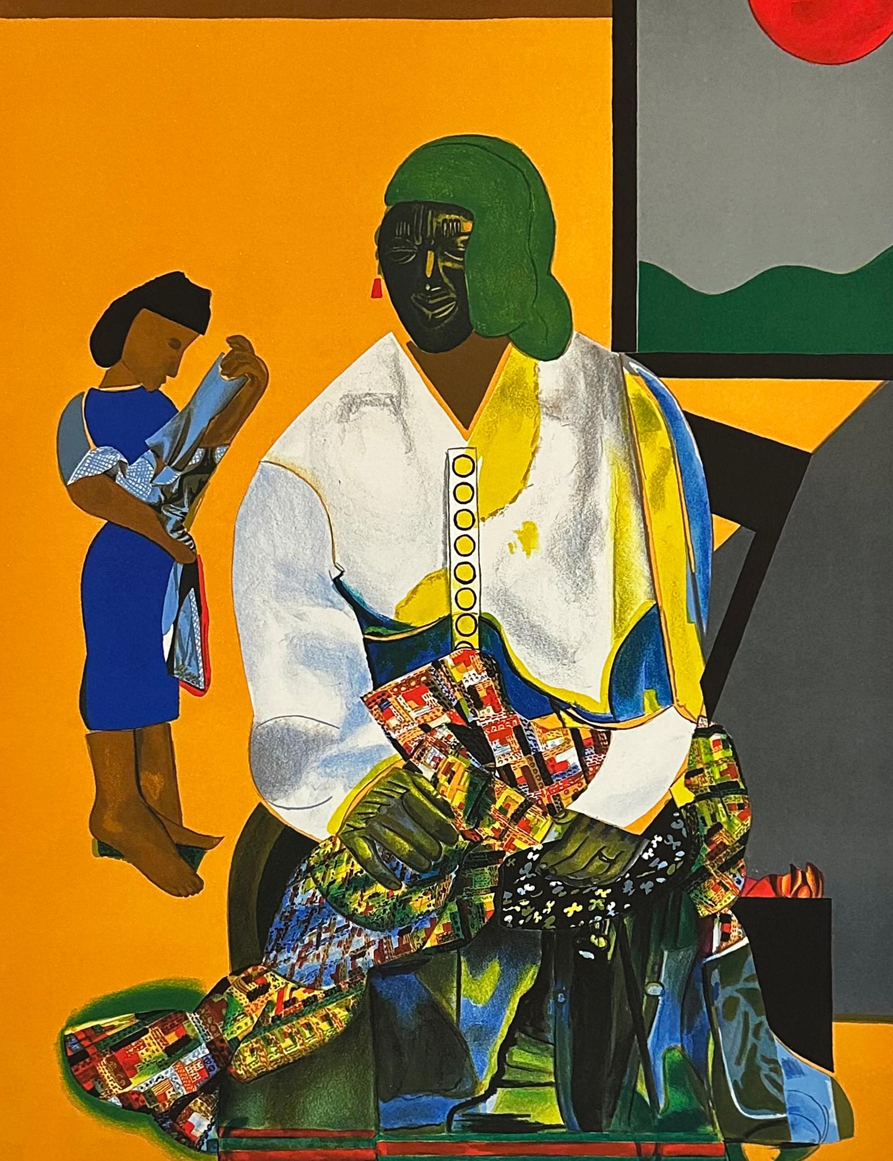Romare Bearden Figurative Print – Mecklenburger Herbst
