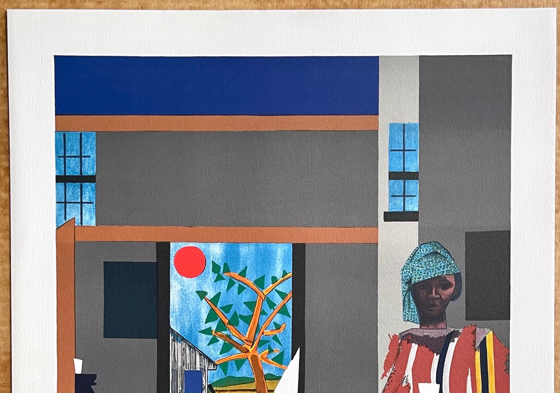 MORNING OF THE ROOSTER ist eine Farblithografie des bekannten afroamerikanischen Künstlers Romare Bearden in limitierter Auflage von 175 Exemplaren, gedruckt im traditionellen handlithografischen Verfahren auf 100% säurefreiem Archivdruckpapier.