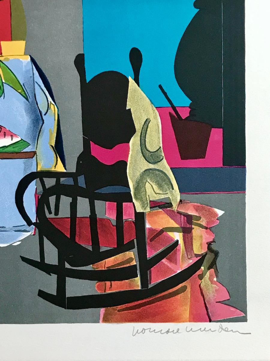 Lithographie signéemorning, scène d'intérieur, femmes noires, culture africaine américaine en vente 2