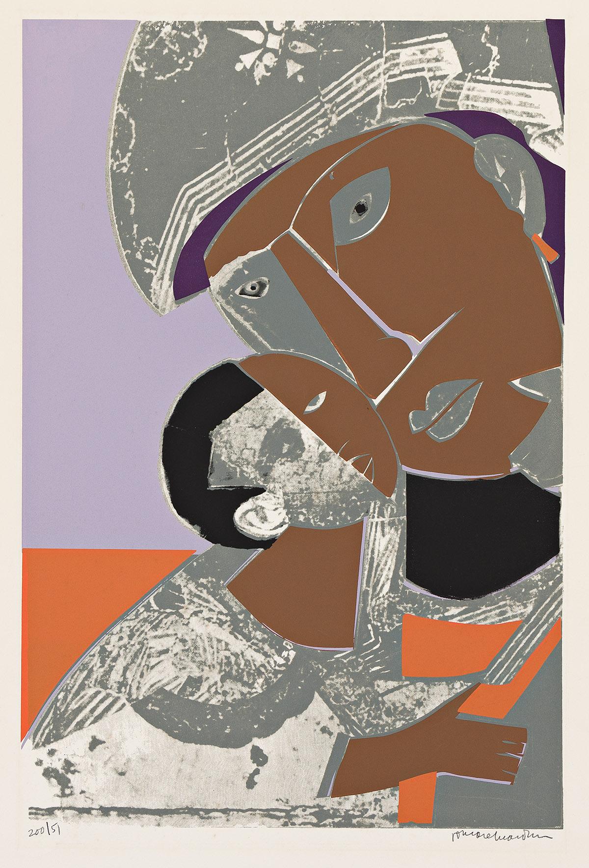 Romare Bearden Figurative Print - Mother and Child