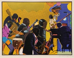 Vintage Out Chorus, Jazz Etching by Romare Bearden