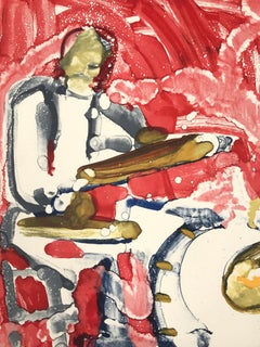 OUT CHORUS( RHYTHM SECTION) Signed Original Lithograph, Abstract Jazz Portrait