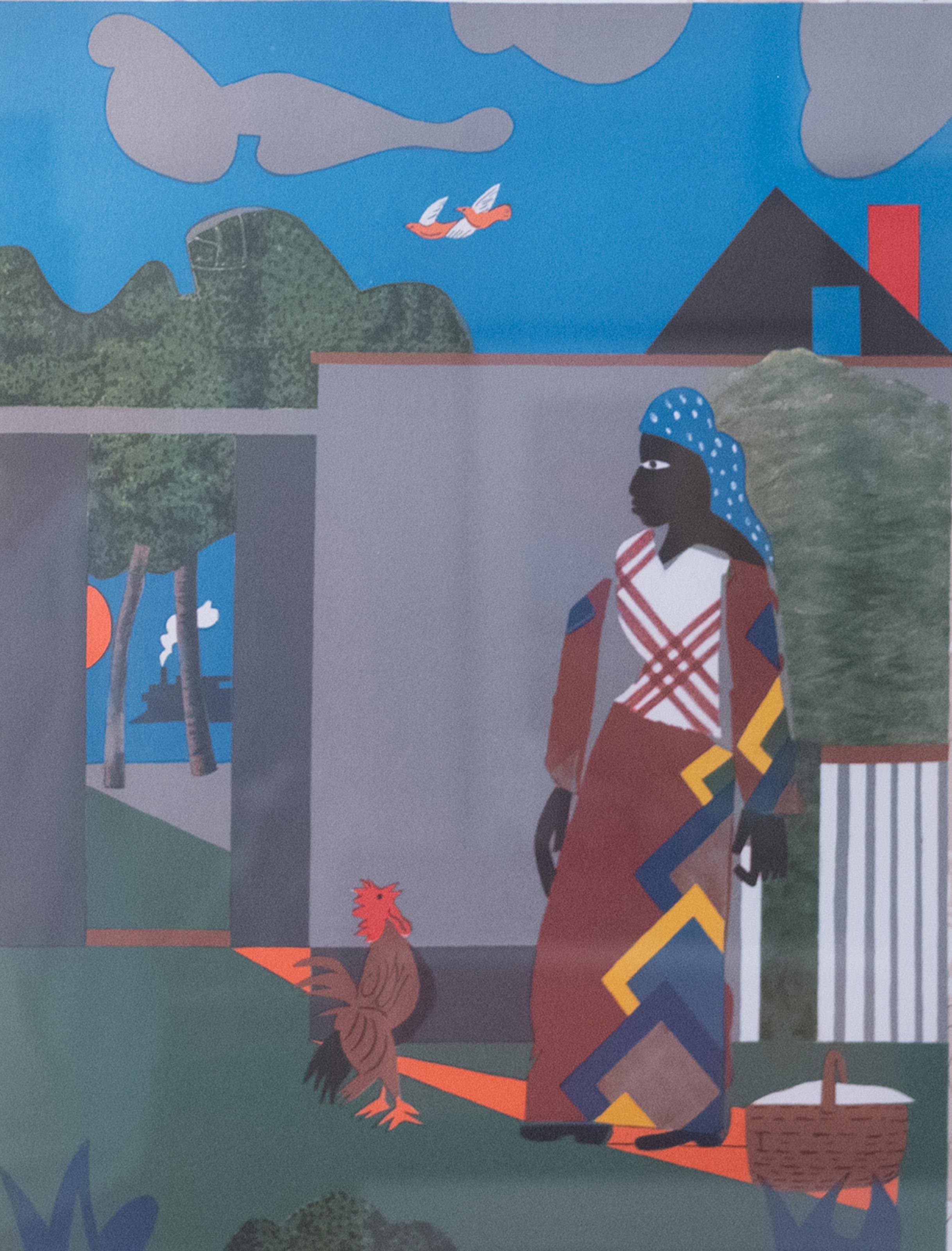 Pepper Jelly Lady, Litografia moderna, firmata e numerata da Romare Bearden in vendita 2