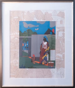 Pepper Jelly Lady, Modern Lithograph, signed and numbered by Romare Bearden