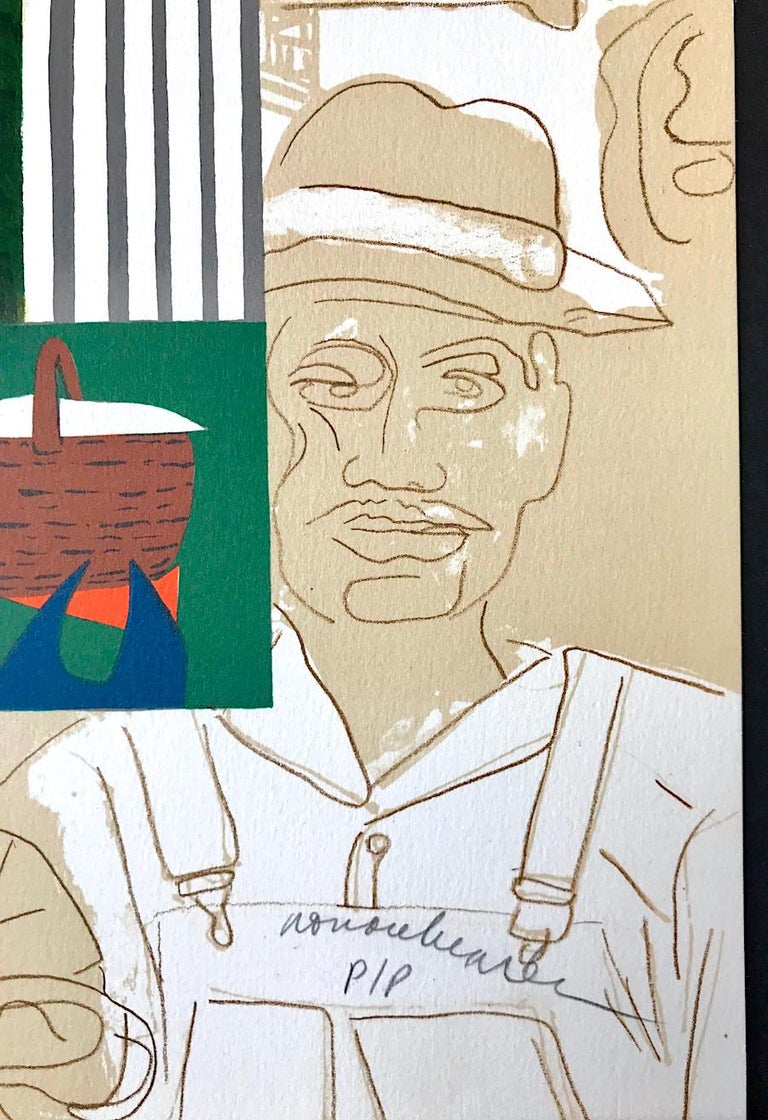 Romare Bearden Pepper Jelly Lady Signed Lithograph Color Collage African American Culture For Sale At 1stdibs