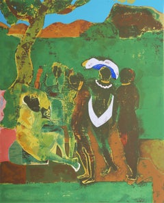 Prologue to Troy, Signed Modern Screenprint by Romare Bearden