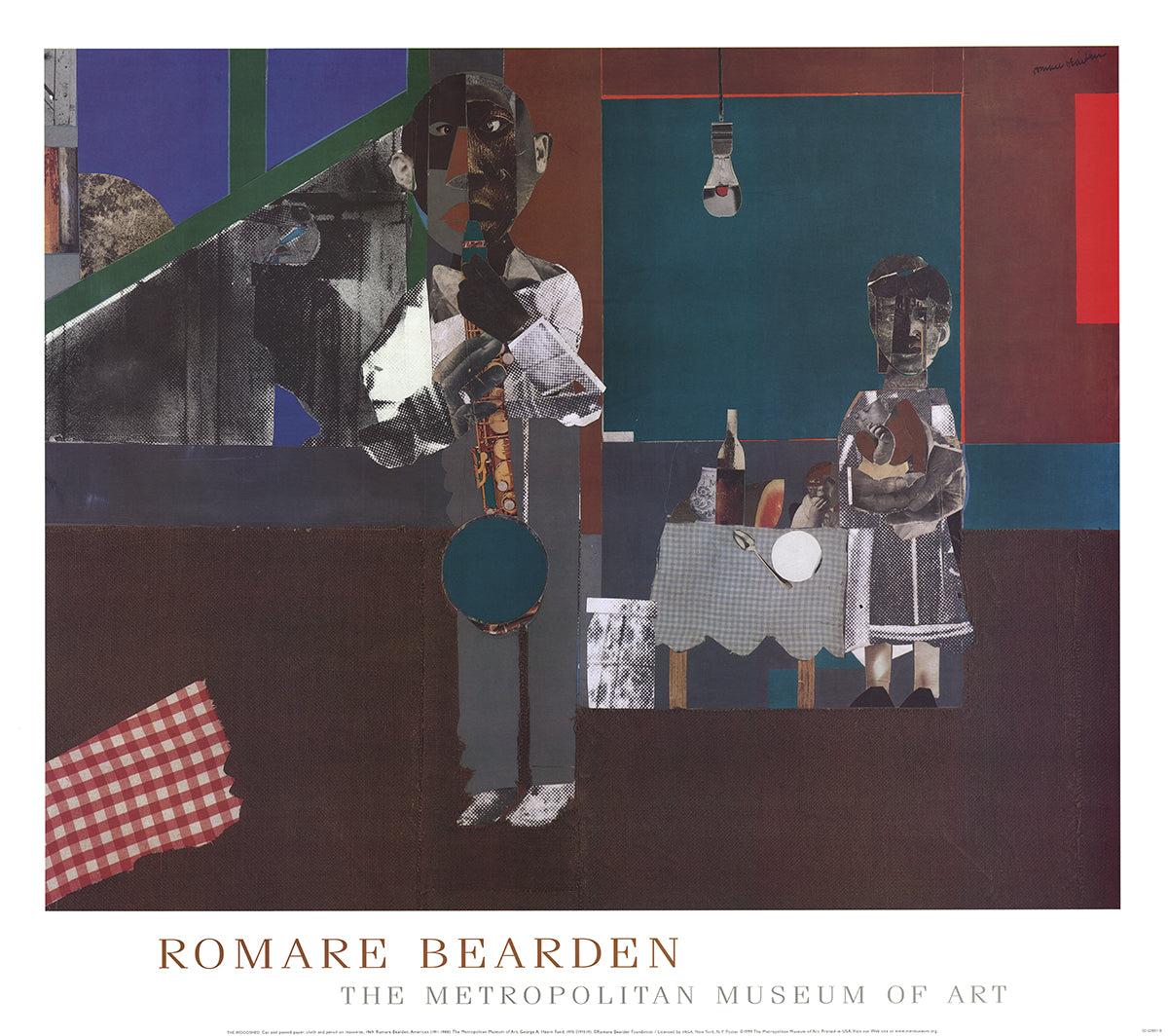 Paper Size: 30 x 34 inches ( 76.2 x 86.36 cm )
Image Size: 25 x 31.25 inches ( 63.5 x 79.375 cm )
Framed: No
Condition: A: Mint

Additional Details: Original exhibition poster for a Romare Bearden exhibition presented at the Metropolitan Museum in
