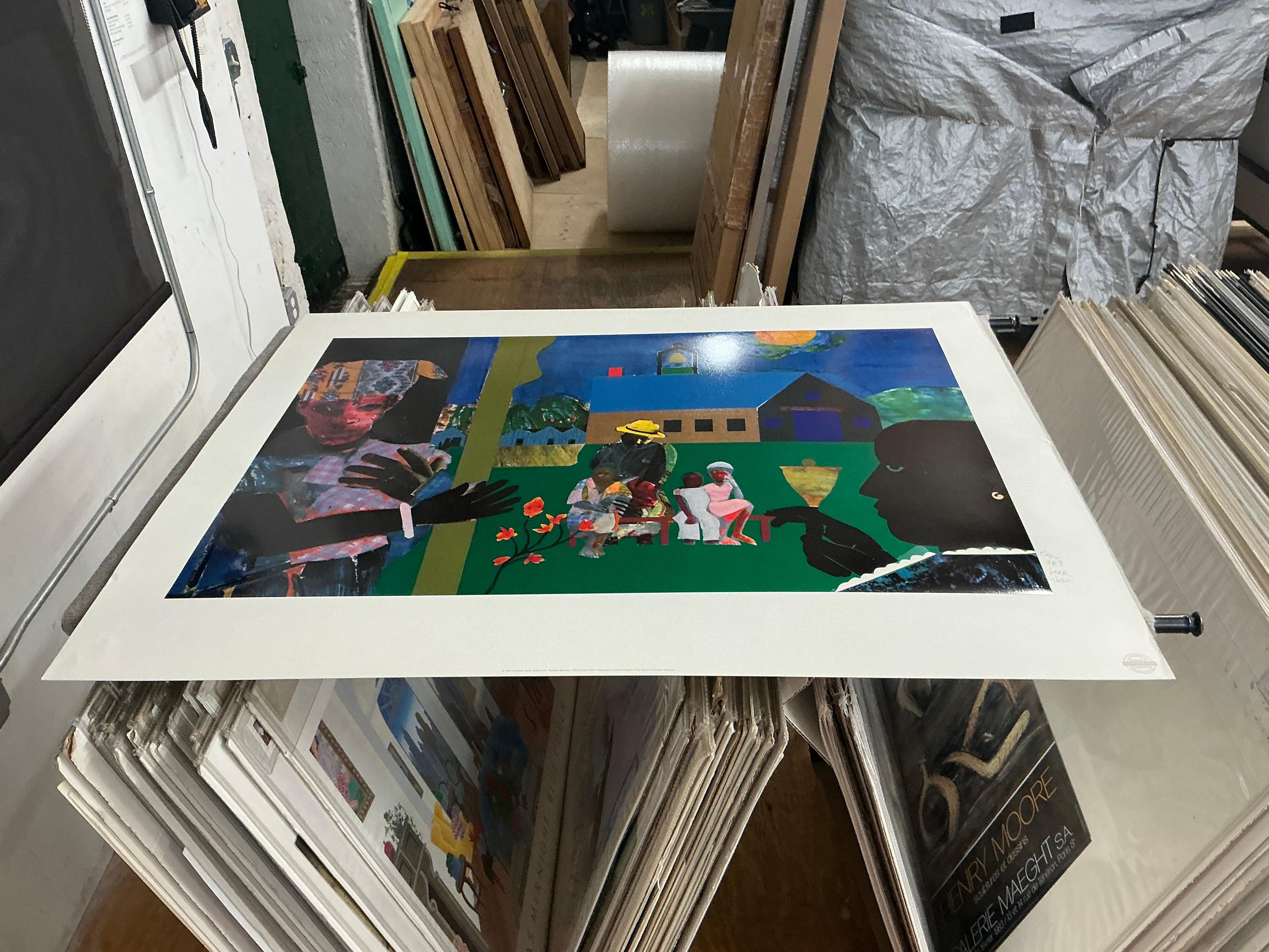 Serigrafia di Bearden 'Ora della campanella' Afroamericana - Print Contemporaneo di Romare Bearden