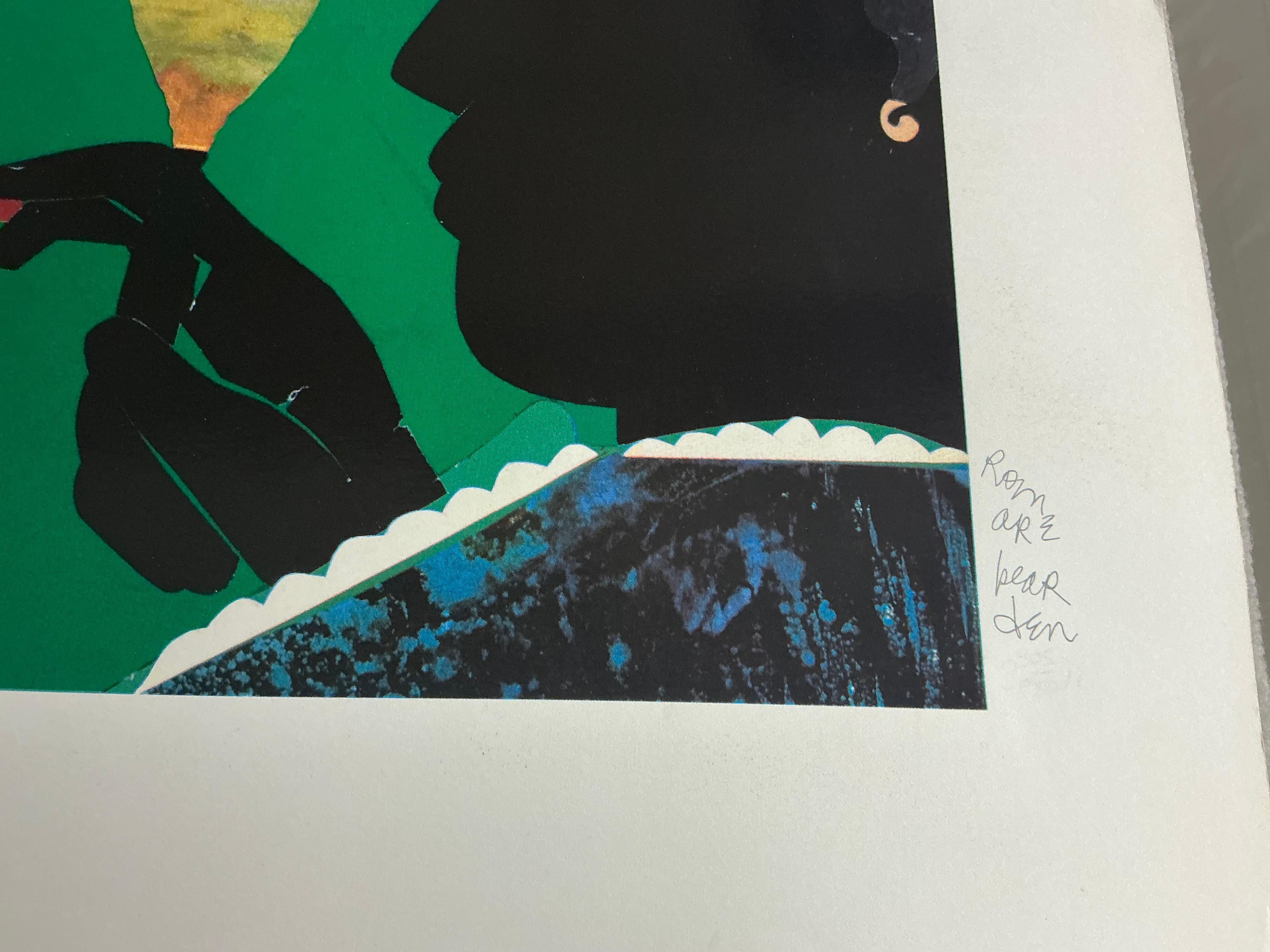 Serigrafia di Bearden 'Ora della campanella' Afroamericana in vendita 2