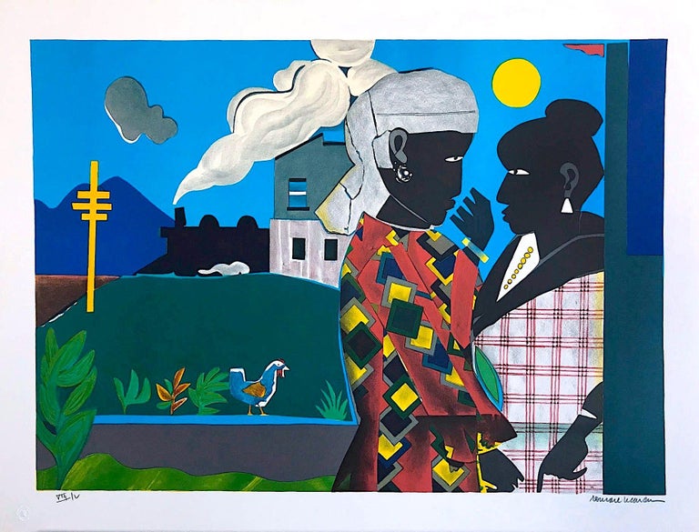 Romare Bearden The Conversation, Signed Lithograph