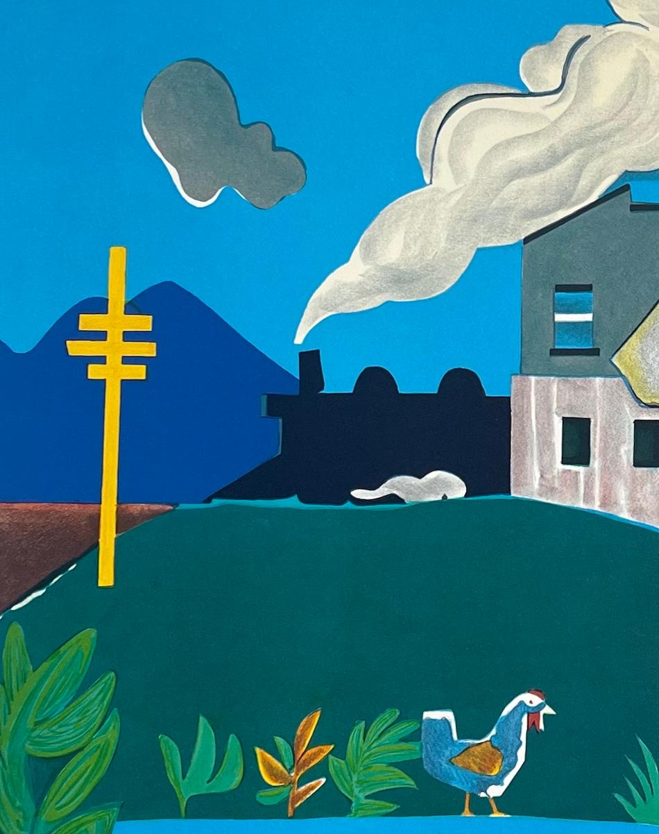 THE CONVERSATION Litografia firmata, Donne nere, treno, cultura afroamericana - Print Contemporaneo di Romare Bearden