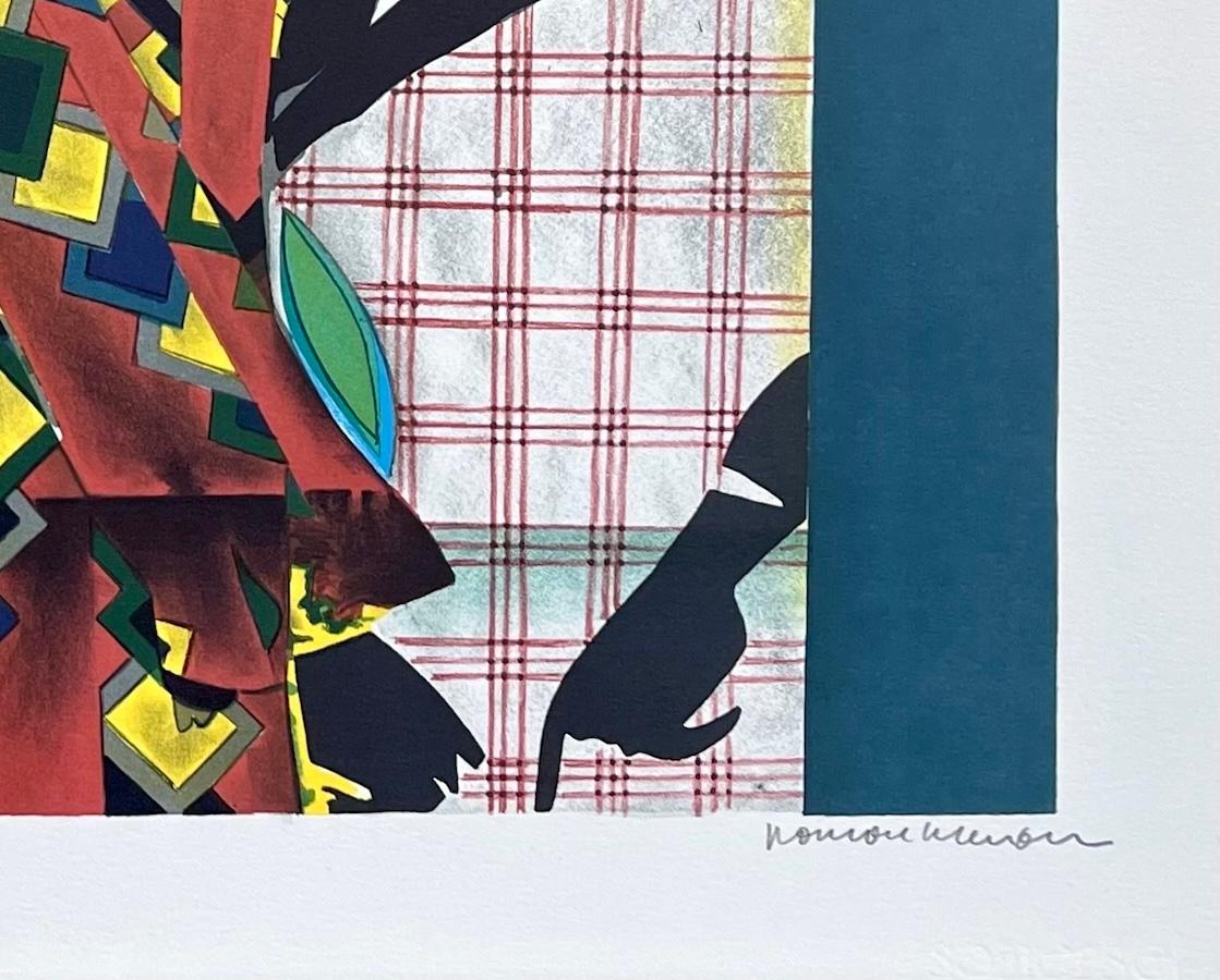 THE CONVERSATION Litografia firmata, Donne nere, treno, cultura afroamericana in vendita 2