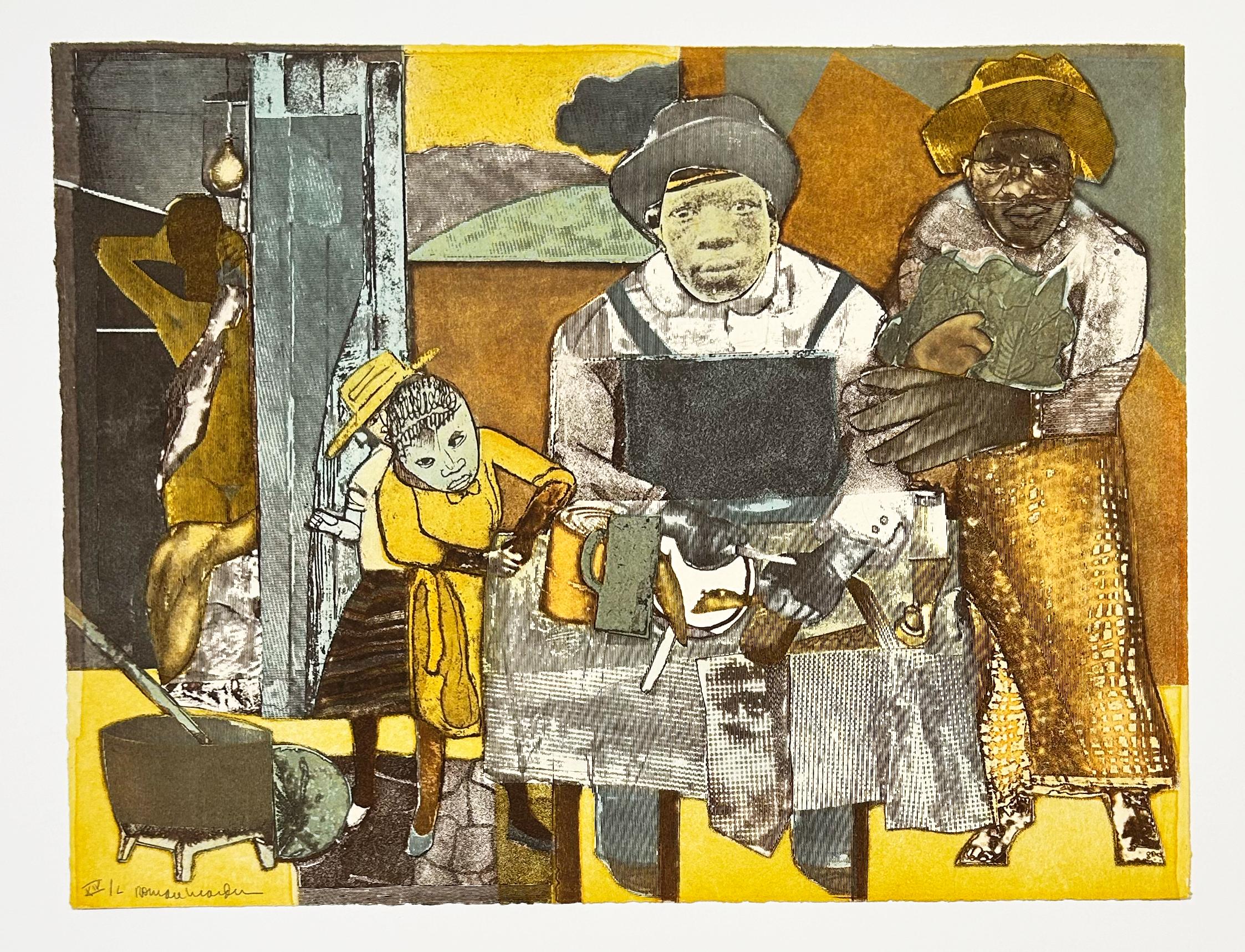 The Family - Print by Romare Bearden
