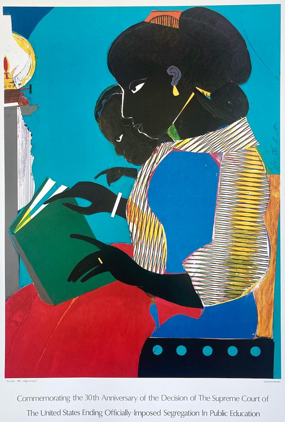 Affiche vintage THE LAMP, 1ère impression 1984, droits civiques, justice - Print de Romare Bearden