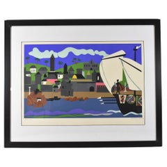 Romare Bearden Screenprint "Home to Ithaca"