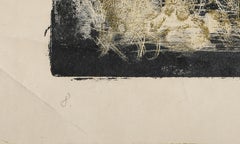 Skull, Abstract Expressionist Lithograph by Romas Viesulas