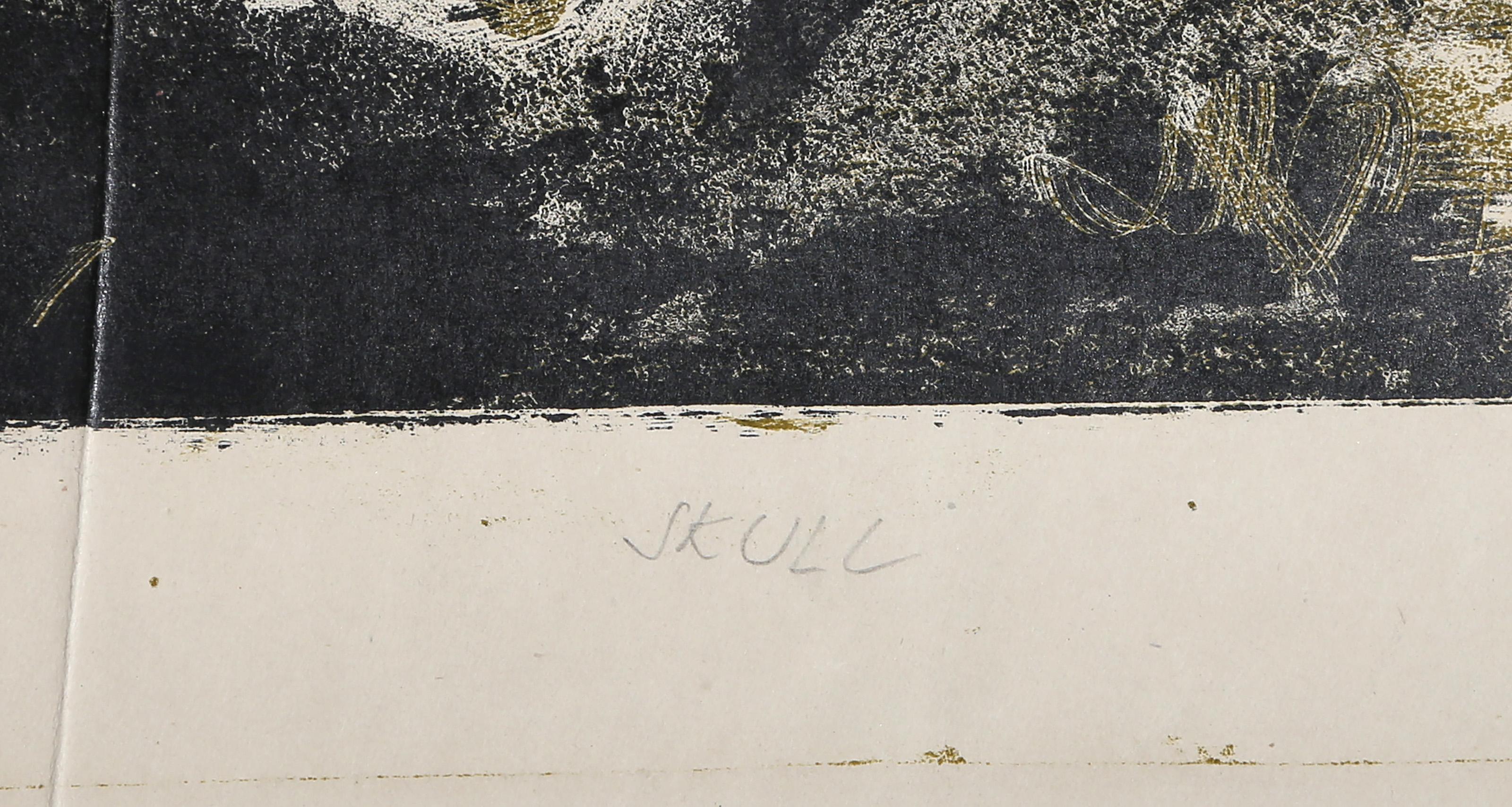 Skull, Abstract Expressionist Lithograph by Romas Viesulas For Sale 4