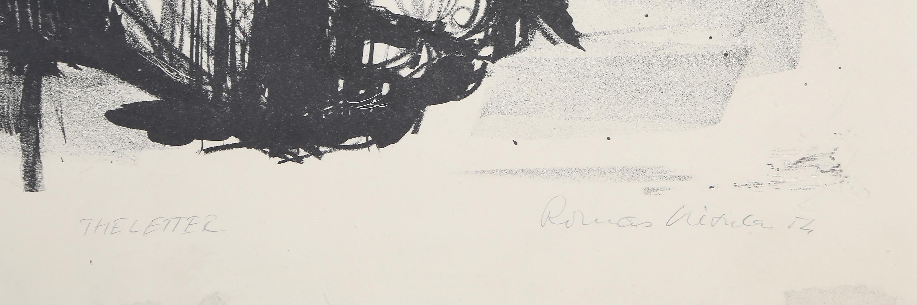 La Carta, litografía surrealista de Romas Viesulas en venta 3