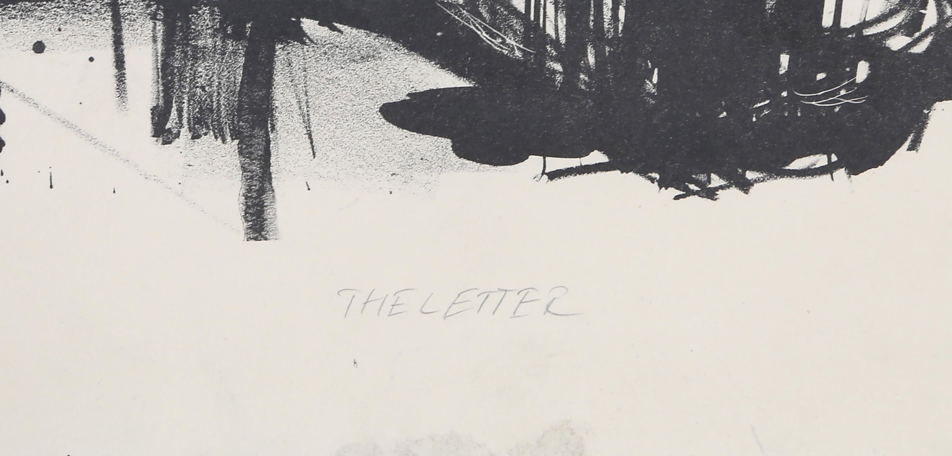 La Carta, litografía surrealista de Romas Viesulas en venta 4