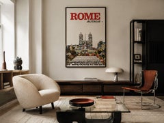 Rome 1966 Alitalia Airline Travel Poster, Harmut Hielscher